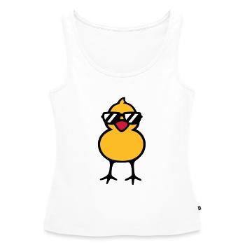 cool chick (rd) - Débardeur bio Premium Femme - blanc - Devant - AI Model Female 172 light (172cm)