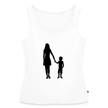 liebe sohn mutter muttertag mama und junge muttert - Frauen Premium Organic Tank Top - Weiß - Vorne - AI Model Female 172 light (172cm)