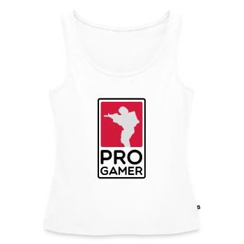 PRO GAMER - Women’s Premium Organic Tank top - white - Front - AI Model Female 172 light (172cm)