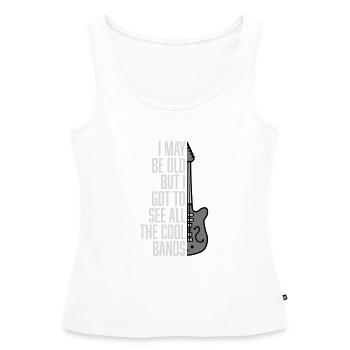 Je suis peut-être vieux - Débardeur bio Premium Femme - blanc - Devant - AI Model Female 172 light (172cm)
