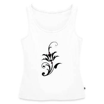 Tribal Silenzium Trio Violoncelle Violon Steicher Musique - Débardeur bio Premium Femme - blanc - Devant - AI Model Female 172 light (172cm)