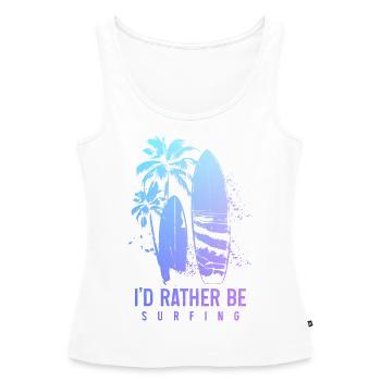 Surfen Surfer Geschenk - Frauen Premium Organic Tank Top - Weiß - Vorne - AI Model Female 172 light (172cm)