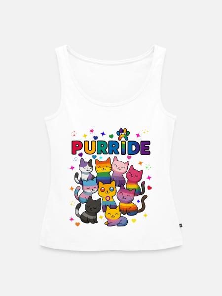 Purride LGBT Katzen - Frauen Premium Organic Tank Top - Weiß