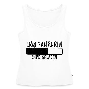 LKW Fahrerin Spruch Fun Lastwagenfahrerin Geschenk - Frauen Premium Organic Tank Top - Weiß - Vorne - AI Model Female 172 light (172cm)