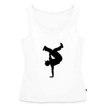 bboy style - Frauen Premium Organic Tank Top - Weiß - Vorne - AI Model Female 172 light (172cm)