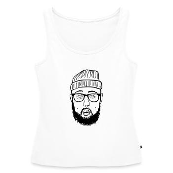 Hipster - Frauen Premium Organic Tank Top - Weiß - Vorne - AI Model Female 172 light (172cm)