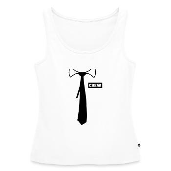 Crew - Débardeur bio Premium Femme - blanc - Devant - AI Model Female 172 light (172cm)
