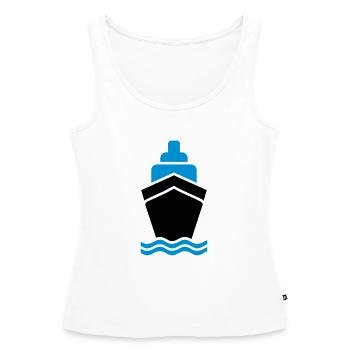 Ship - Women’s Premium Organic Tank top - white - Front - AI Model Female 172 light (172cm)