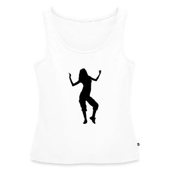 dancing - Débardeur bio Premium Femme - blanc - Devant - AI Model Female 172 light (172cm)