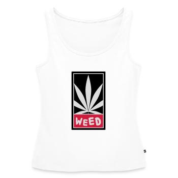 Weed - Women’s Premium Organic Tank top - white - Front - AI Model Female 172 light (172cm)