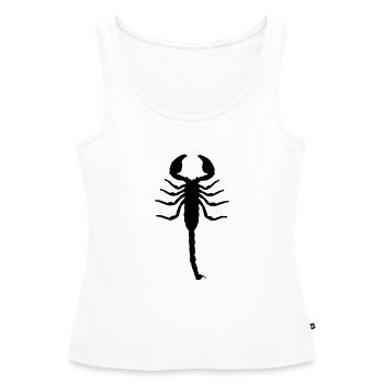 scorpion - Débardeur bio Premium Femme - blanc - Devant - AI Model Female 172 light (172cm)