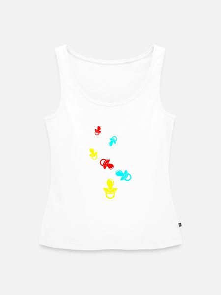 Schnuller Icon Symbol - Frauen Premium Organic Tank Top - Weiß