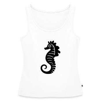 Sea horse - Women’s Premium Organic Tank top - white - Front - AI Model Female 172 light (172cm)