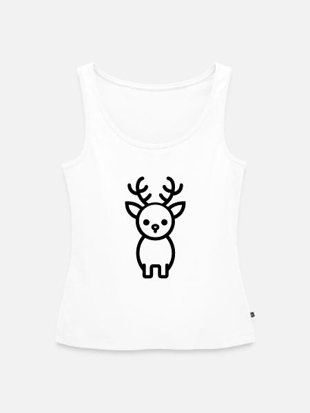 Weihnachtsrentiere - Frauen Premium Organic Tank Top - Weiß