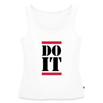 Do It - Frauen Premium Organic Tank Top - Weiß - Vorne - AI Model Female 172 light (172cm)