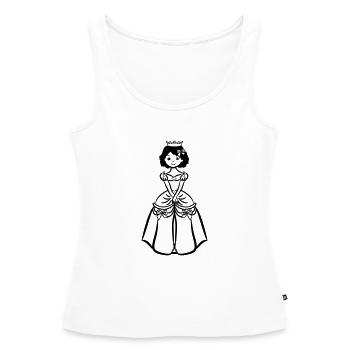 Fillettes Princess sweet Crown - Débardeur bio Premium Femme - blanc - Devant - AI Model Female 172 light (172cm)