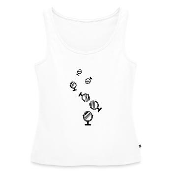 Mirror Icon Silhouette - Women’s Premium Organic Tank top - white - Front - AI Model Female 172 light (172cm)
