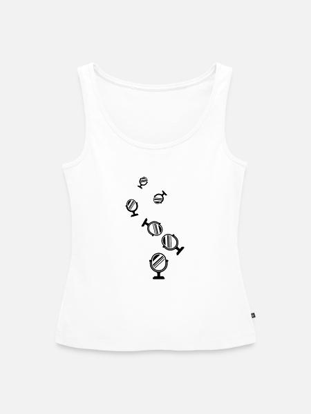 Spiegel Icon Silhouette - Frauen Premium Organic Tank Top - Weiß