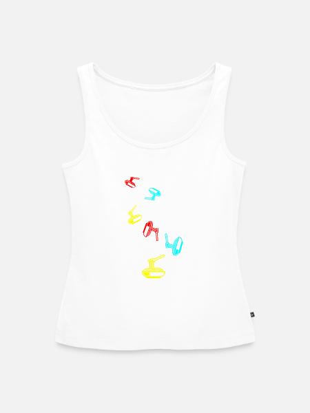 Spaghetti symbol - Frauen Premium Organic Tank Top - Weiß