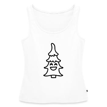 Christmas tree smile Christmas tree Christmas - Women’s Premium Organic Tank top - white - Front - AI Model Female 172 light (172cm)