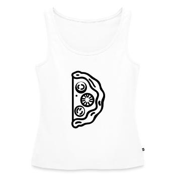 Pizza slice - Women’s Premium Organic Tank top - white - Front - AI Model Female 172 light (172cm)