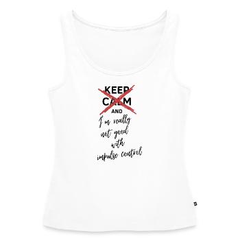 Vampire Academy Keep calm - Frauen Premium Organic Tank Top - Weiß - Vorne - AI Model Female 172 light (172cm)