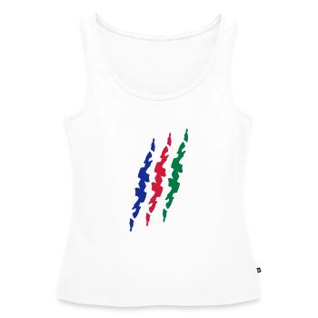 scar_flag_vec_3 de - Frauen Premium Organic Tank Top - Weiß - Vorne - AI Model Female 172 light (172cm)