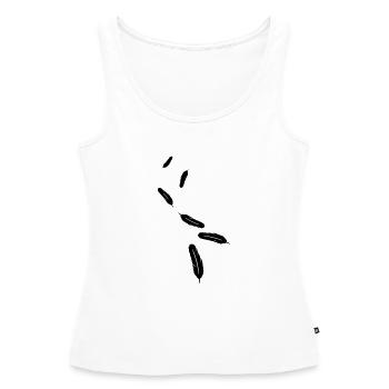 Symbole de plume - Débardeur bio Premium Femme - blanc - Devant - AI Model Female 172 light (172cm)