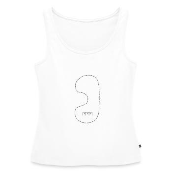 Mama's grand prix - Débardeur bio Premium Femme - blanc - Devant - AI Model Female 172 light (172cm)