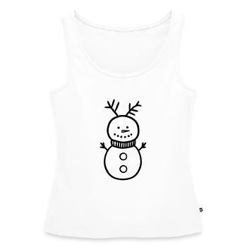 Bonhomme de neige - Débardeur bio Premium Femme - blanc - Devant - AI Model Female 172 light (172cm)