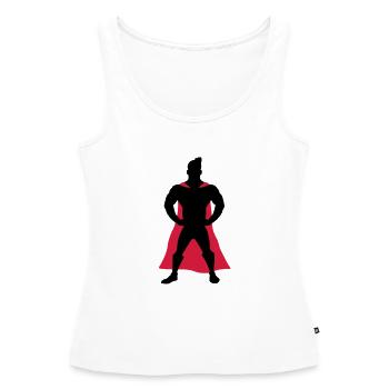 Superhero - Débardeur bio Premium Femme - blanc - Devant - AI Model Female 172 light (172cm)