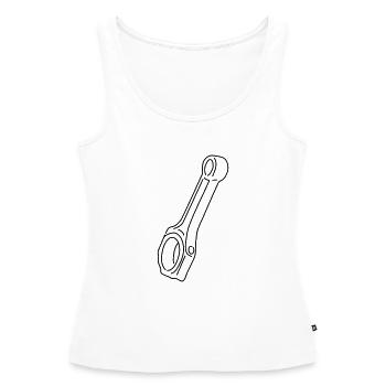 Bielle du moteur - Débardeur bio Premium Femme - blanc - Devant - AI Model Female 172 light (172cm)