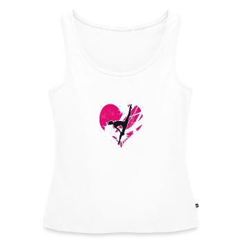 Herz rsg 8 - Frauen Premium Organic Tank Top - Weiß - Vorne - AI Model Female 172 light (172cm)