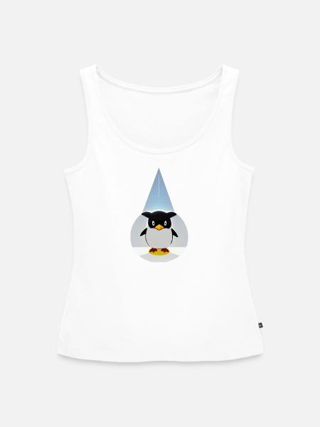 Kleiner Held Pinguin - Frauen Premium Organic Tank Top - Weiß