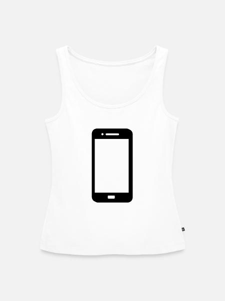Mobile Phone Vektor - Frauen Premium Organic Tank Top - Weiß