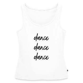 dance dance dance - Débardeur bio Premium Femme - blanc - Devant - AI Model Female 172 light (172cm)