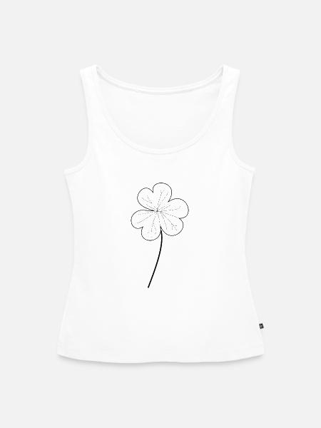 Kleeblatt - Frauen Premium Organic Tank Top - Weiß