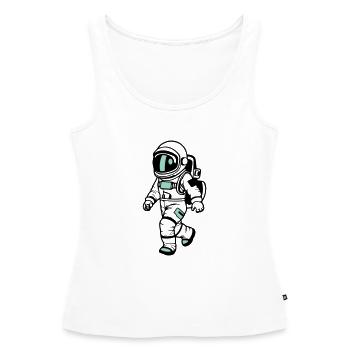 astronaute - Débardeur bio Premium Femme - blanc - Devant - AI Model Female 172 light (172cm)