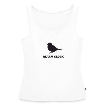 ALARM CLOCK Vogel / Wecker - Frauen Premium Organic Tank Top - Weiß - Vorne - AI Model Female 172 light (172cm)