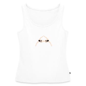 ABC - Débardeur bio Premium Femme - blanc - Devant - AI Model Female 172 light (172cm)