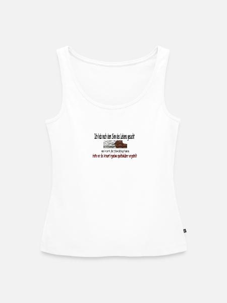 Sinn des Lebens Schoki - Frauen Premium Organic Tank Top - Weiß