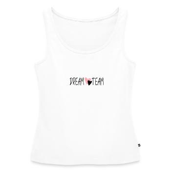 équipe de rêve - Débardeur bio Premium Femme - blanc - Devant - AI Model Female 172 light (172cm)