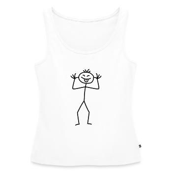Annoy - Women’s Premium Organic Tank top - white - Front - AI Model Female 172 light (172cm)