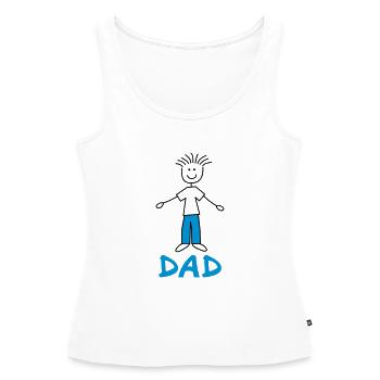 Dad - Frauen Premium Organic Tank Top - Weiß - Vorne - AI Model Female 172 light (172cm)