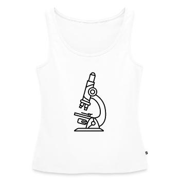forscher mikroskop wissenschaftler forschen linse - Frauen Premium Organic Tank Top - Weiß - Vorne - AI Model Female 172 light (172cm)