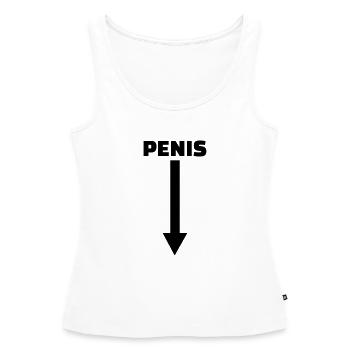 Penis - Débardeur bio Premium Femme - blanc - Devant - AI Model Female 172 light (172cm)
