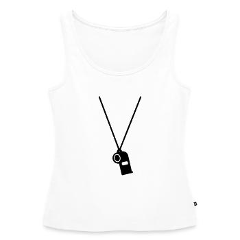 referee - Women’s Premium Organic Tank top - white - Front - AI Model Female 172 light (172cm)