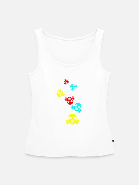 Gasmaske Symbol - Frauen Premium Organic Tank Top - Weiß