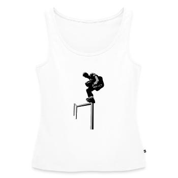 Inline Skater - Frauen Premium Organic Tank Top - Weiß - Vorne - AI Model Female 172 light (172cm)