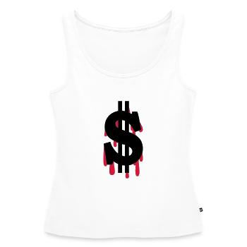 Dollar am Ende - Frauen Premium Organic Tank Top - Weiß - Vorne - AI Model Female 172 light (172cm)